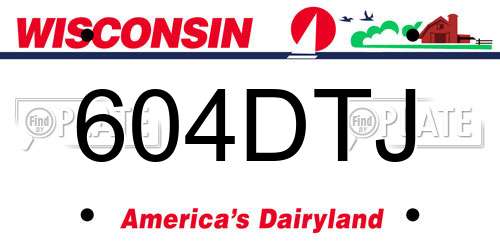 604DTJ Wisconsin License Plate