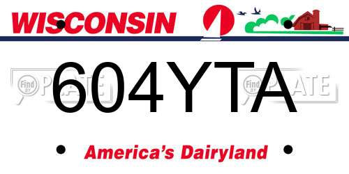 604YTA Wisconsin License Plate