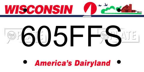 605FFS Wisconsin License Plate