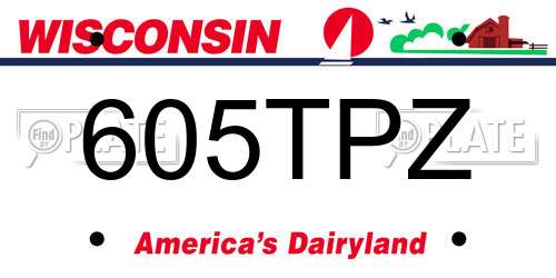 605TPZ Wisconsin License Plate
