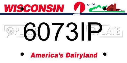 6073IP Wisconsin License Plate