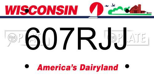 607RJJ Wisconsin License Plate
