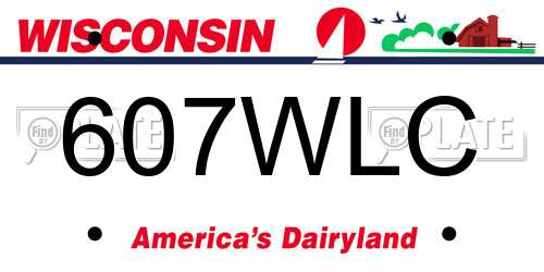 607WLC Wisconsin License Plate