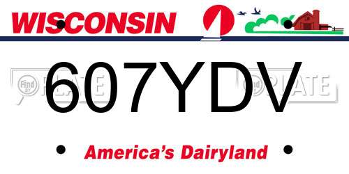 607YDV Wisconsin License Plate