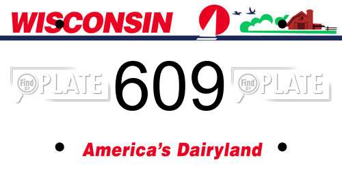 609 Wisconsin License Plate