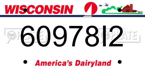60978I2 Wisconsin License Plate