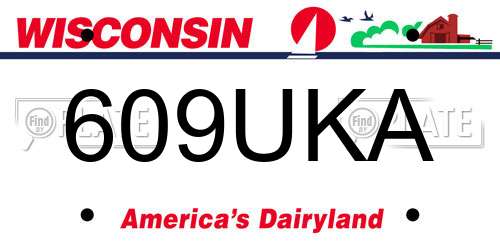 609UKA Wisconsin License Plate