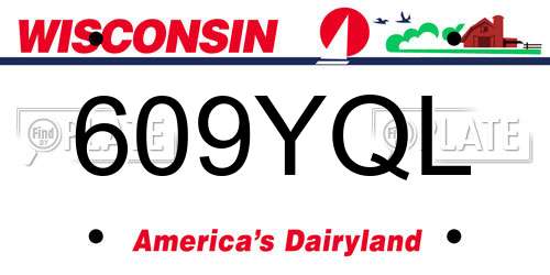 609YQL Wisconsin License Plate