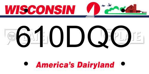 610DQO Wisconsin License Plate