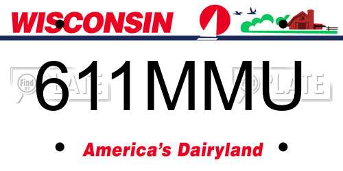 611MMU Wisconsin License Plate