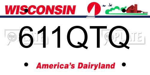 611QTQ Wisconsin License Plate
