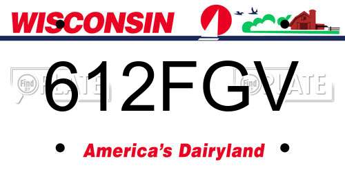 612FGV Wisconsin License Plate