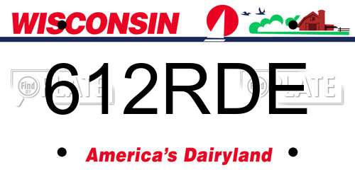612RDE Wisconsin License Plate