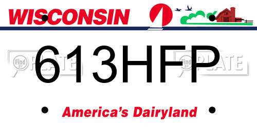 613HFP Wisconsin License Plate