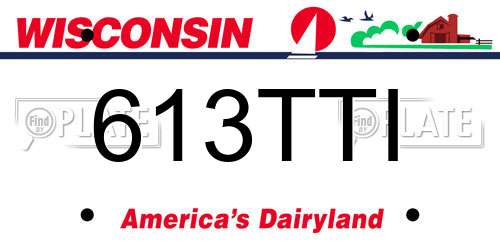 613TTI Wisconsin License Plate