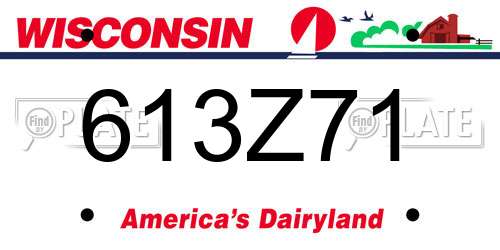 613Z71 Wisconsin License Plate