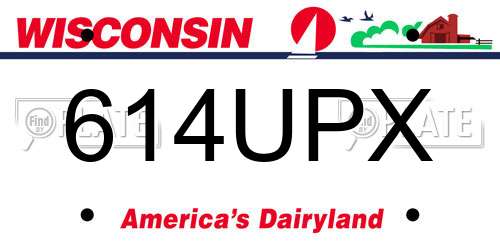 614UPX Wisconsin License Plate