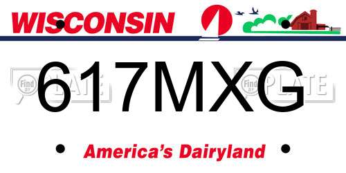 617MXG Wisconsin License Plate
