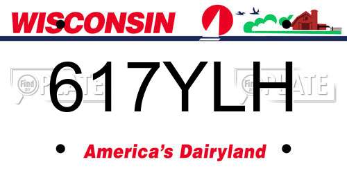 617YLH Wisconsin License Plate