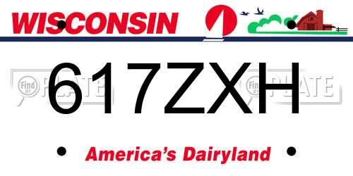 617ZXH Wisconsin License Plate