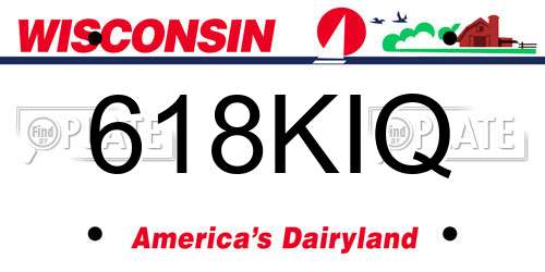 618KIQ Wisconsin License Plate