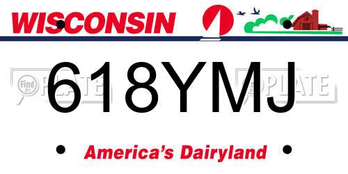 618YMJ Wisconsin License Plate