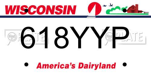 618YYP Wisconsin License Plate