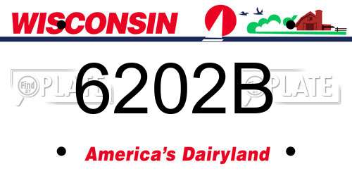 6202B Wisconsin License Plate