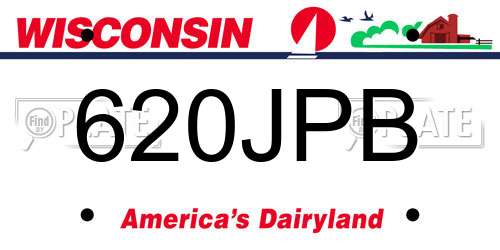 620JPB Wisconsin License Plate