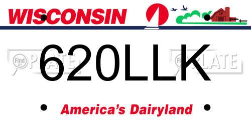 620LLK Wisconsin License Plate