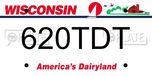 620TDT Wisconsin License Plate