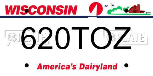 620TOZ Wisconsin License Plate