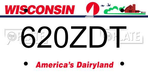 620ZDT Wisconsin License Plate