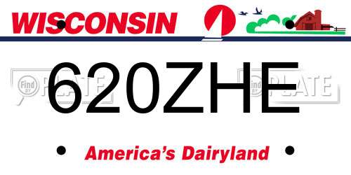 620ZHE Wisconsin License Plate