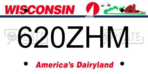 620ZHM Wisconsin License Plate