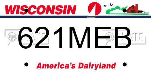621MEB Wisconsin License Plate