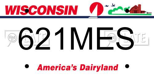 621MES Wisconsin License Plate