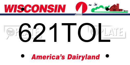 621TOL Wisconsin License Plate