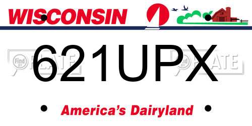 621UPX Wisconsin License Plate