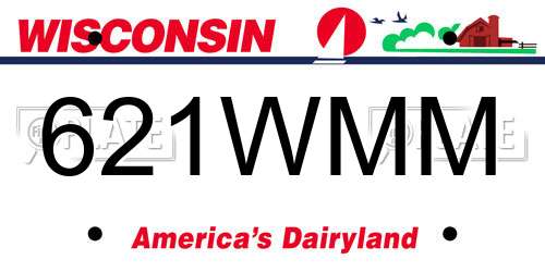 621WMM Wisconsin License Plate