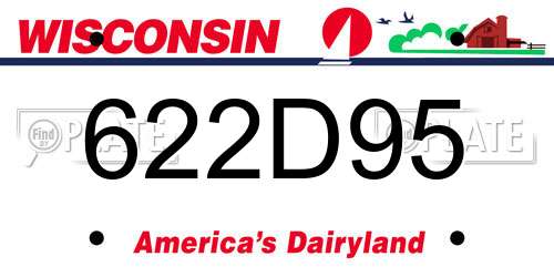 622D95 Wisconsin License Plate