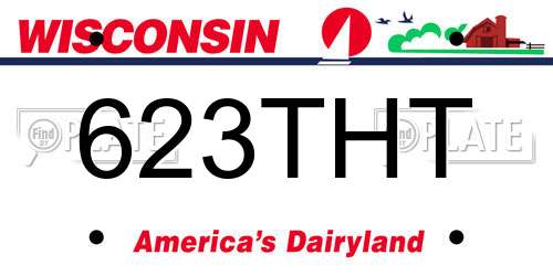 623THT Wisconsin License Plate