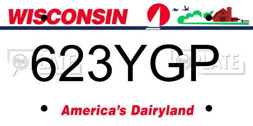 623YGP Wisconsin License Plate