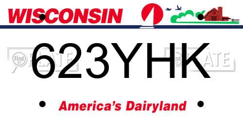 623YHK Wisconsin License Plate