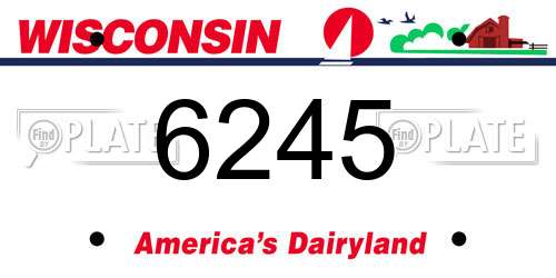 6245 Wisconsin License Plate