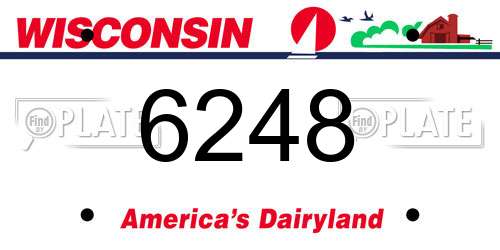 6248 Wisconsin License Plate