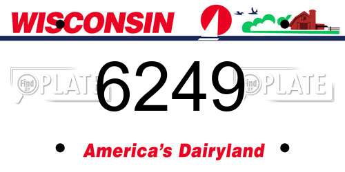 6249 Wisconsin License Plate