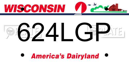 624LGP Wisconsin License Plate