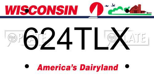 624TLX Wisconsin License Plate