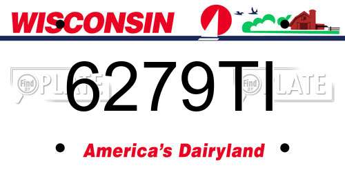 6279TI Wisconsin License Plate